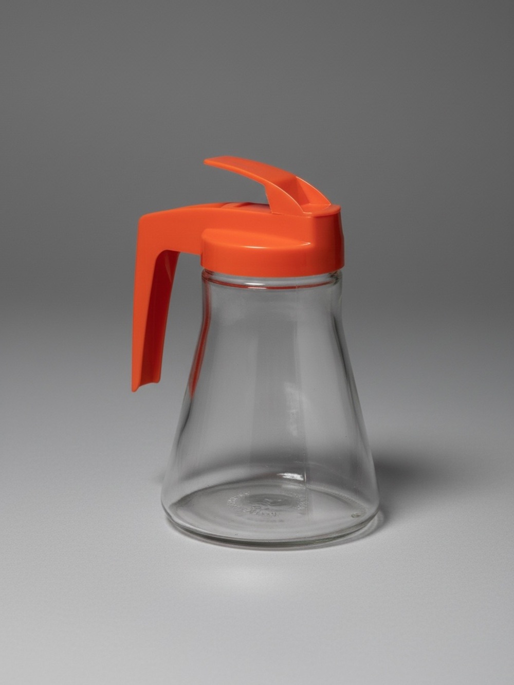 Vintage 70’s Androck Table Syrup Dispenser With Orange Lid